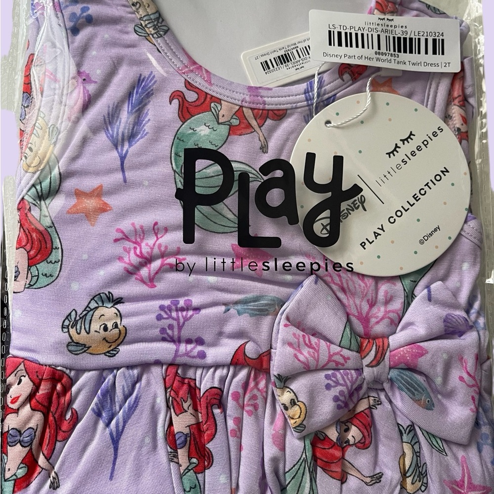 Little Sleepies Little Mermaid Part of Her World Twirl Dress 2t NIB